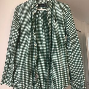 Ralph Lauren Green Checkered Button Down Size M